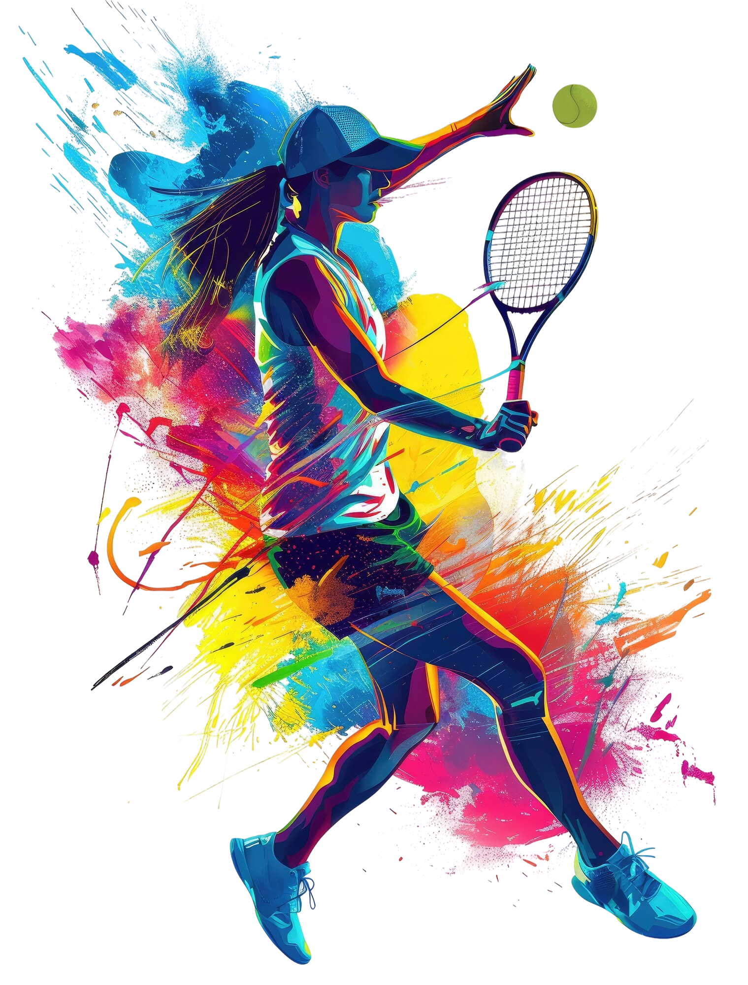 Tennis player in action